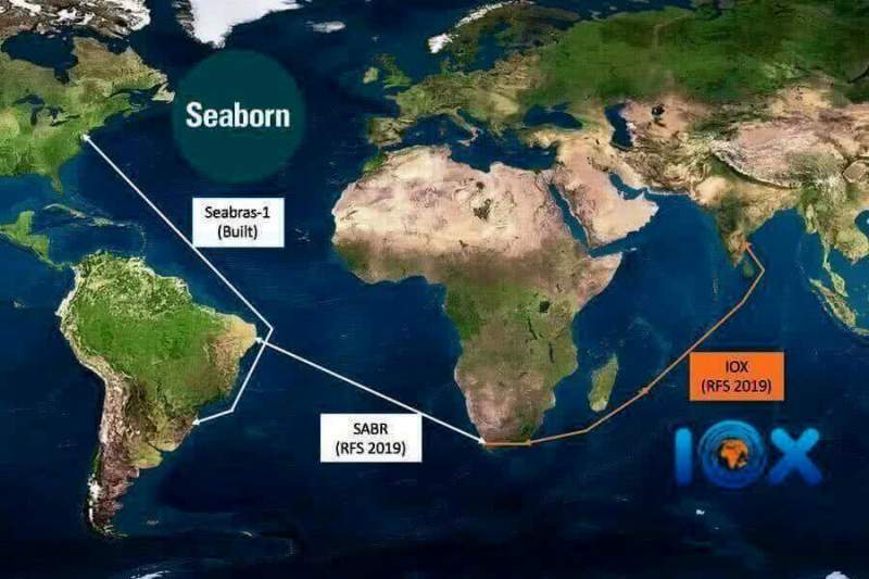 Кабельной магистралью соединят США и Индию Seaborn Networks и IOX Cable Ltd