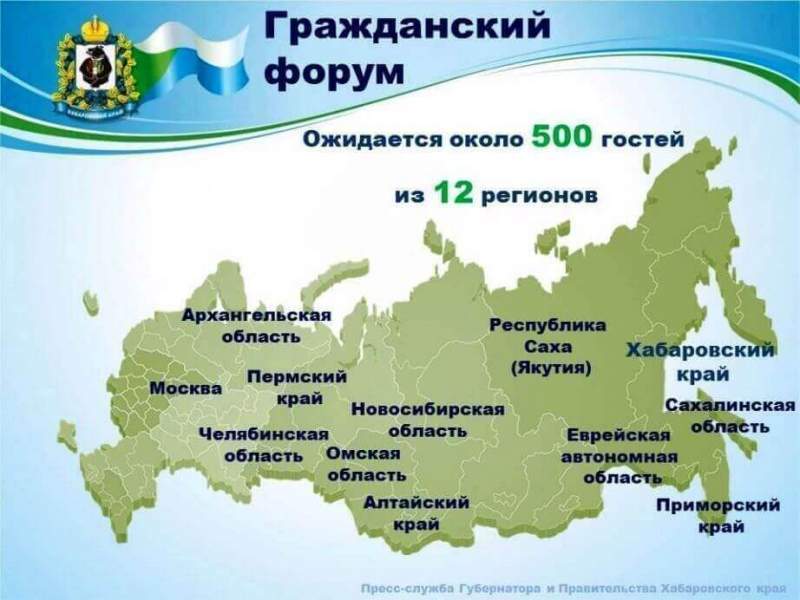 Эксперты из 12 регионов страны примут участие в Гражданском форуме Хабаровского края