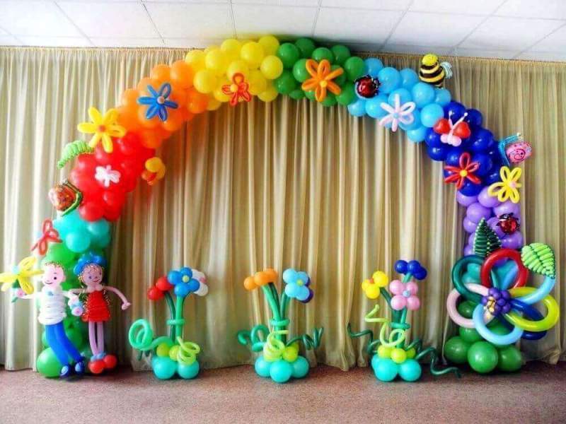 Оформление шарами детского сада — идеи для праздника