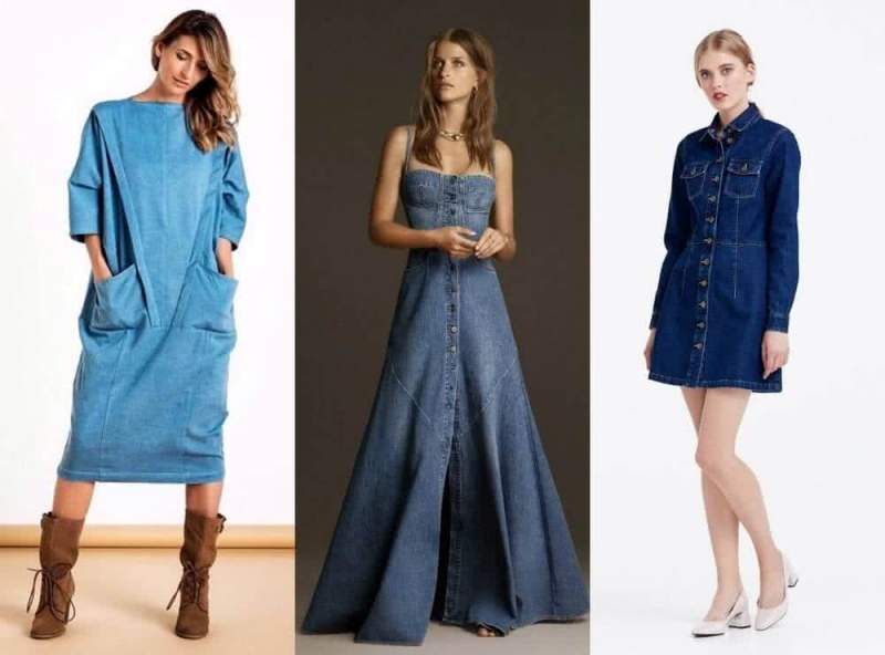 Женские джинсовые платья