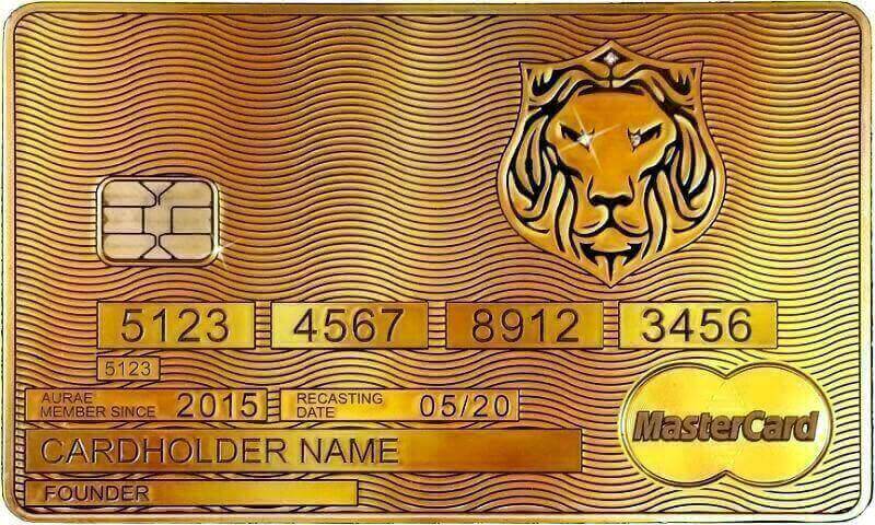 Aurae: уникальная имиджевая программа и карта Aurae Solid Gold MasterCard®