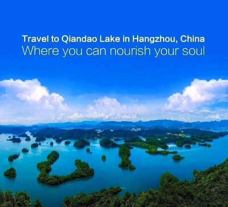 Всех людей мира приглашает Китай на озеро Цяньдаоху в уезде Чуньнань