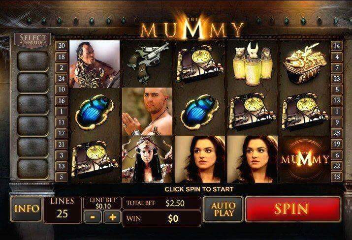 Удивительный игровой автомат по мотивам одноименного фильма The Mummy