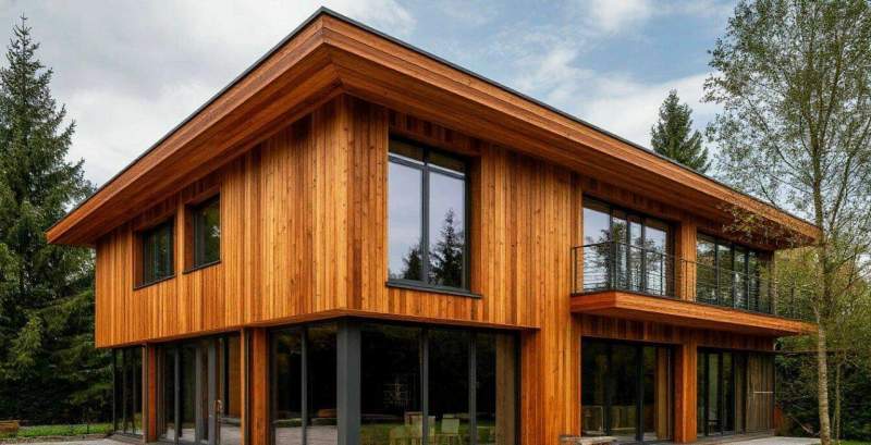 Фасады из массива дерева: эстетика и долгий срок службы