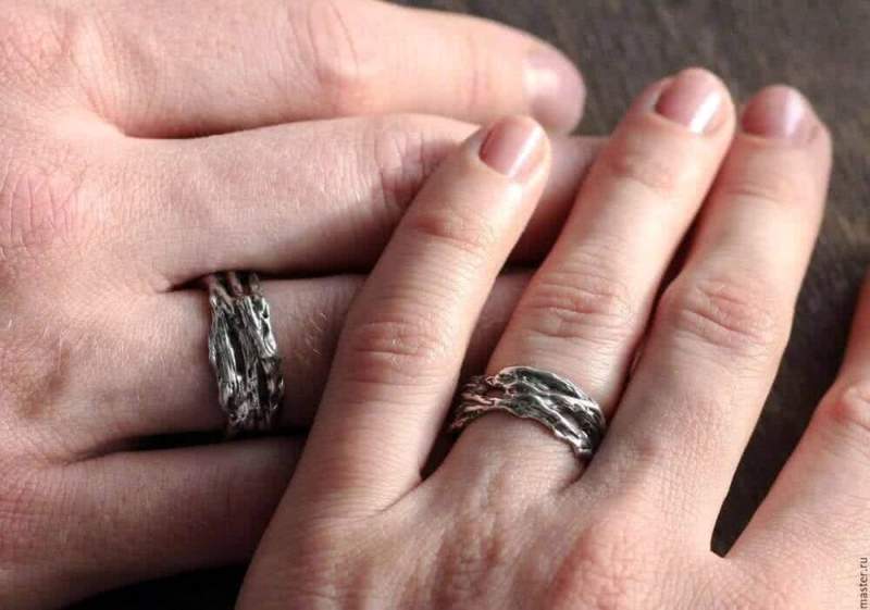 Свадебные кольца из серебра