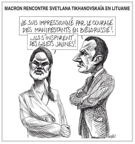 Жители Франции высмеяли Макрона за встречу с Тихановской