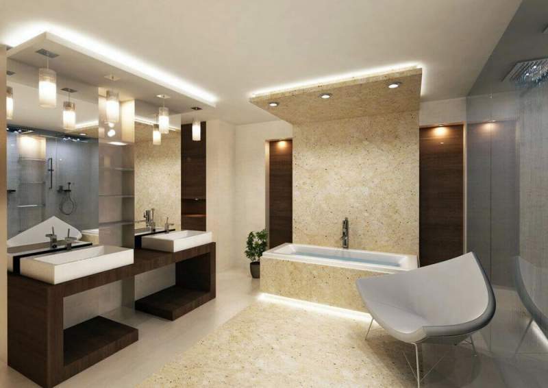 Разновидности и критерии выбора точечных светильников в ванную