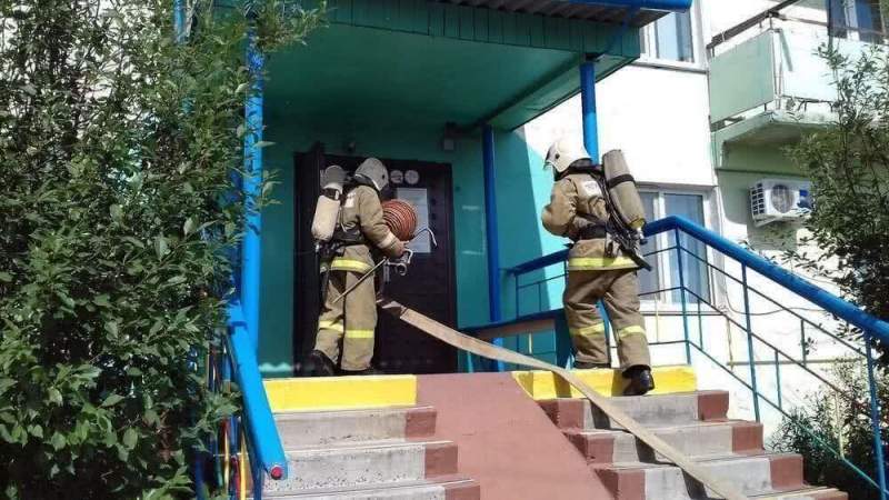 Тушение условного пожара и проведение спасательных работ в КГБУСО «Хорольский  дом-интернат для престарелых и инвалидов»