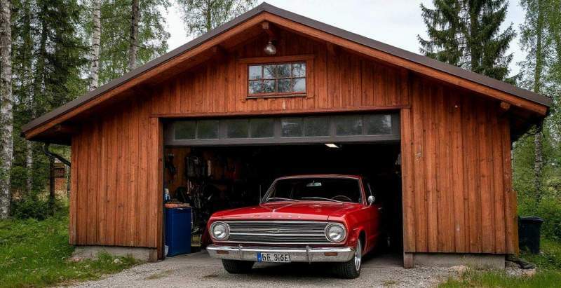 Шведский металлический гараж